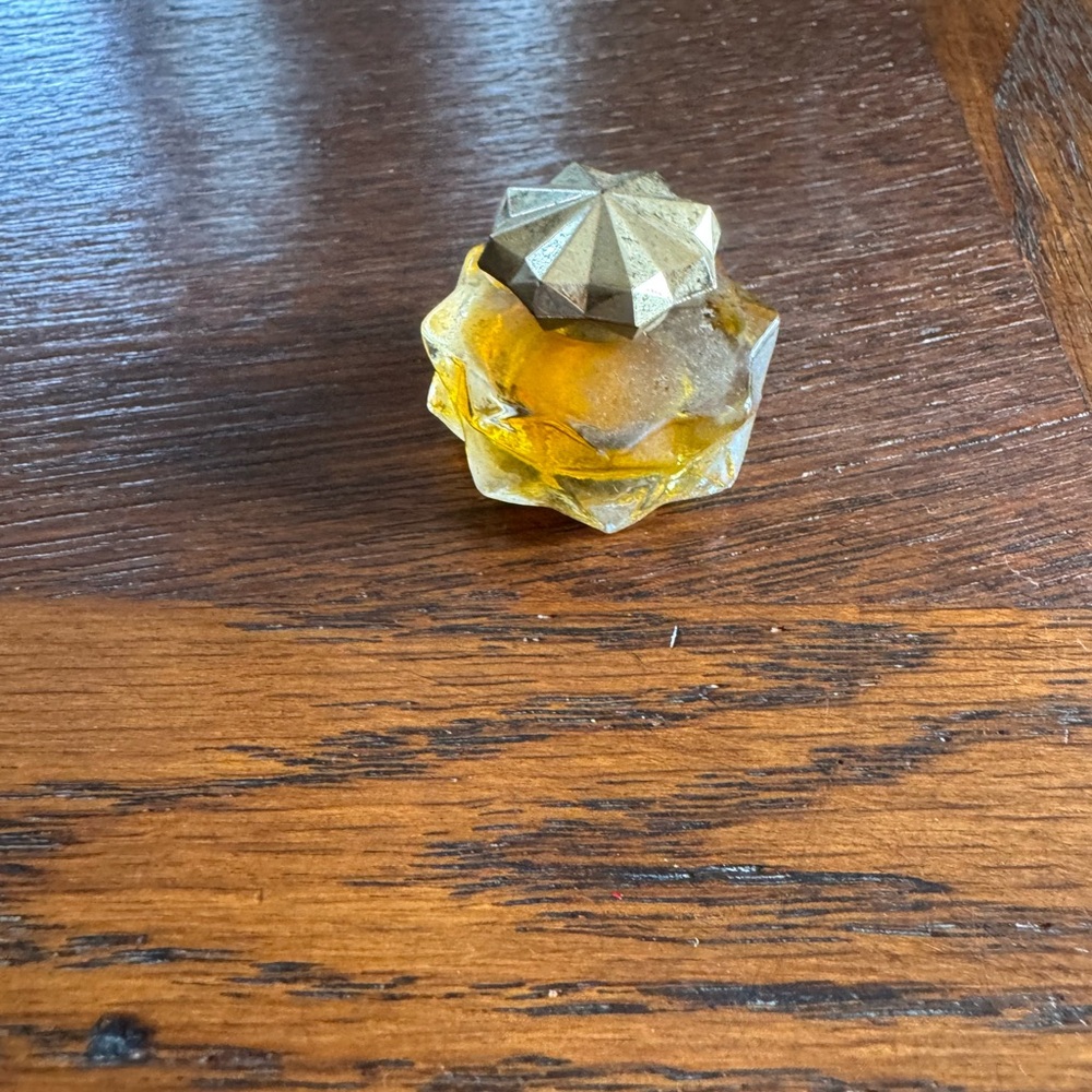 Avon Vintage Glass Perfume Bottle with Gold Cap